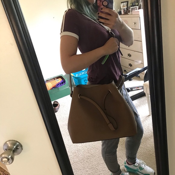 H&M Faux Leather Handbag Brown - Picture 5 of 5